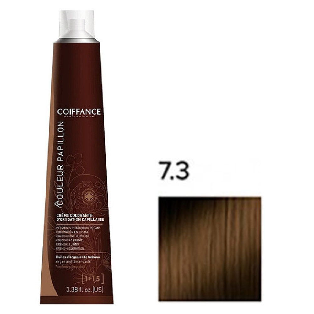 Coiffance Couleur Papillon Color Cream Стойкая крем-краска для волос 7.3 золотистый блонд 100 мл