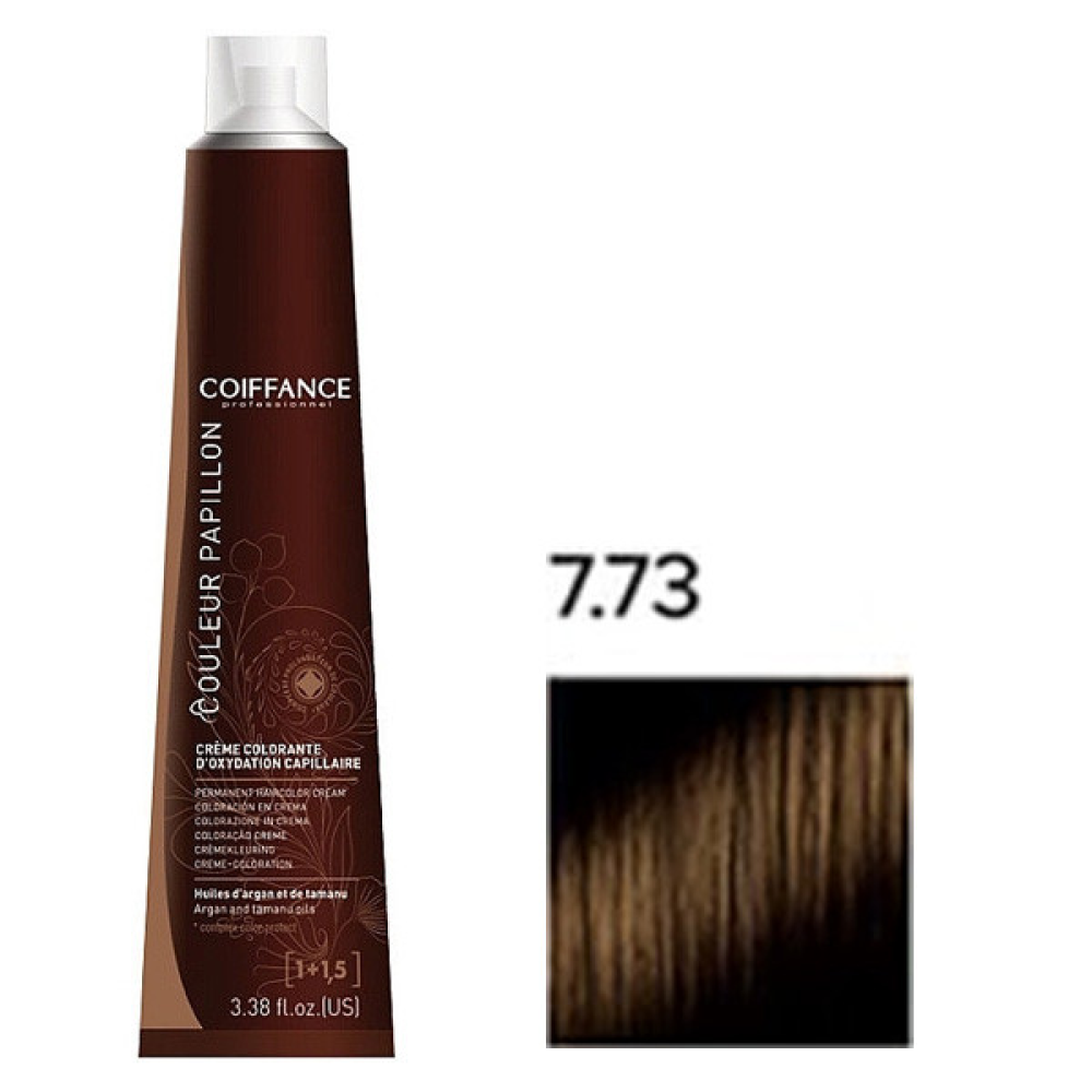 Coiffance Couleur Papillon Color Cream Стойкая крем-краска для волос 7.73 золотисто-коричневый блонд 100мл