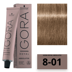 Schwarzkopf Igora Royal Absolutes Стійка крем-фарба_8-01 світло-русявий натуральний сандре 60 мл