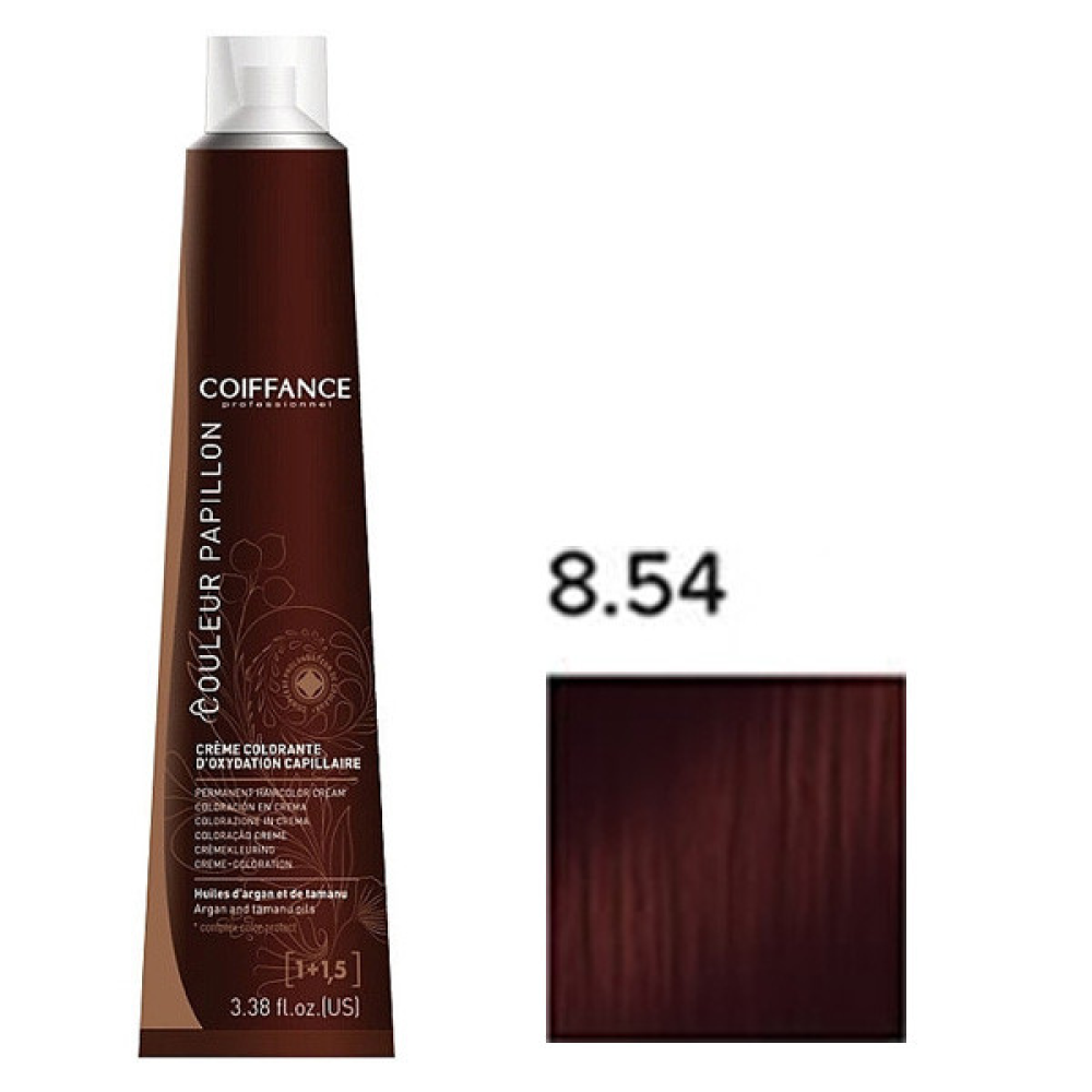 Coiffance Couleur Papillon Color Cream Стойкая крем-краска для волос 8.54 медно-махагоновый светлый блонд