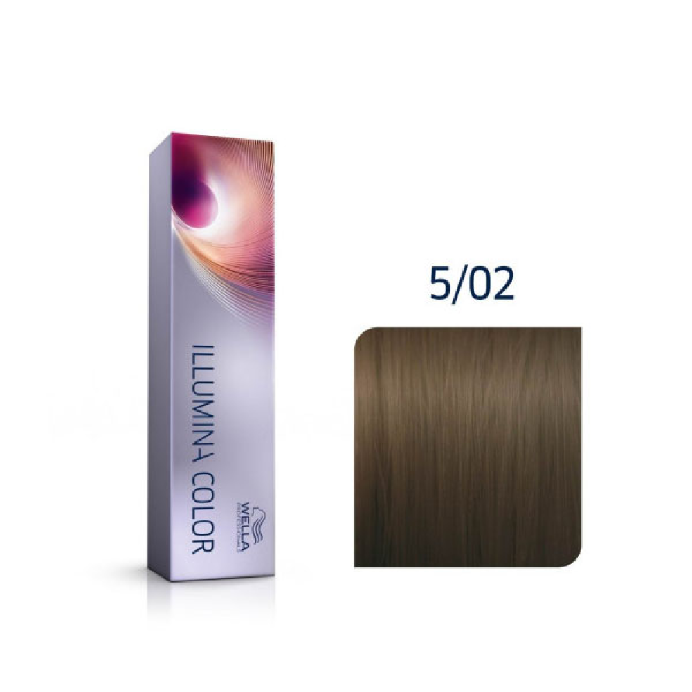Wella ILLUMINA COLOR Стойкая крем-краска для волос_5/02 светло-коричневый натуральный матовый коричневый 60мл