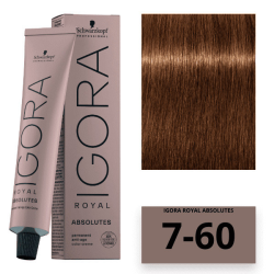 Schwarzkopf Igora Royal Absolutes Стойкая крем-краска 7-60 средне-русый шоколадный натуральный 60мл