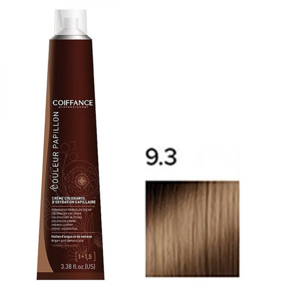 Coiffance Couleur Papillon Color Cream Стойкая крем-краска для волос 9.3 золотистый светлый блонд 100мл