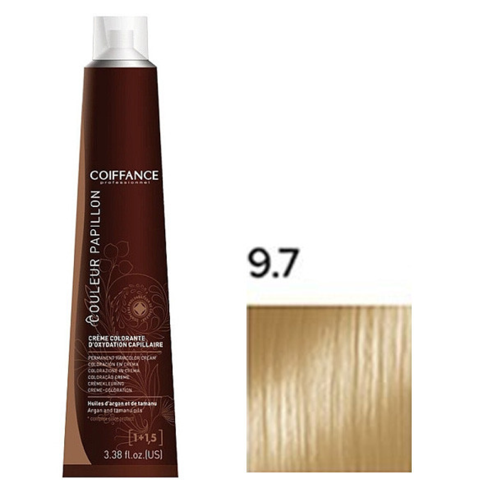 Coiffance Couleur Papillon Color Cream Стійка крем-фарба для волосся_9.7 коричневий світлий блонд 100 мл