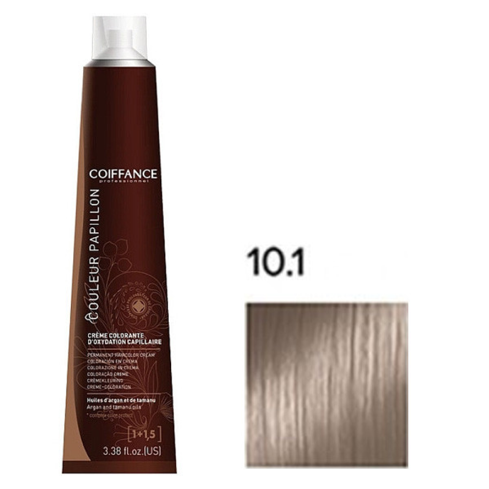 Coiffance Couleur Papillon Color Cream Стійка крем-фарба для волосся_10.1 попелясто-прозорий світлий блонд