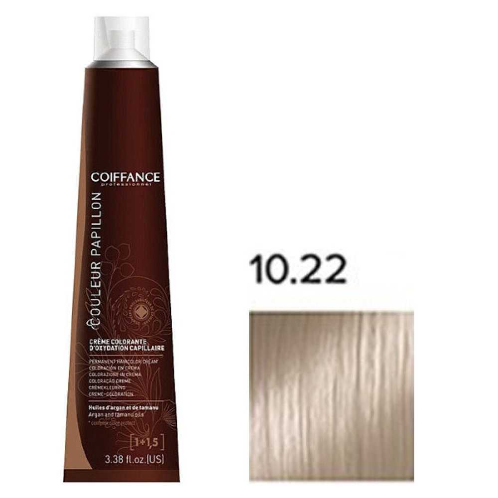 Coiffance Couleur Papillon Color Cream Стойкая крем-краска для волос 10.22 глубоко радужный светлый блонд