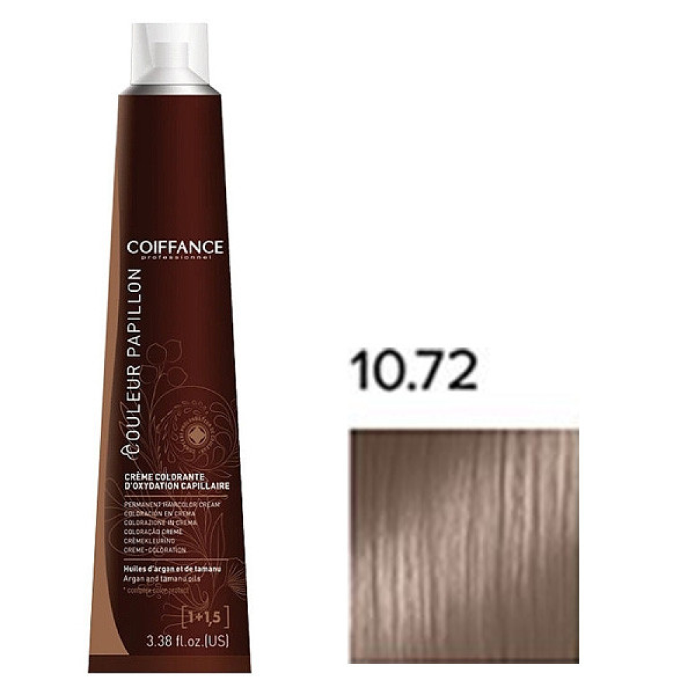 Coiffance Couleur Papillon Color Cream Стойкая крем-краска для волос 10.72 радужно-коричневый светлый блонд