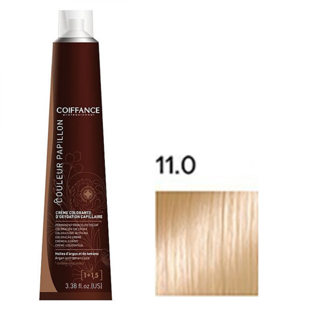 Coiffance Couleur Papillon Color Cream Стойкая крем-краска для волос 11.0 очень светлый светлый блонд 100мл