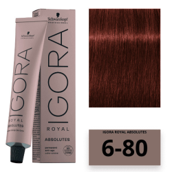 Schwarzkopf Igora Royal Absolutes Стійка крем-фарба_6-80 темно-русявий червоний натуральний 60 мл