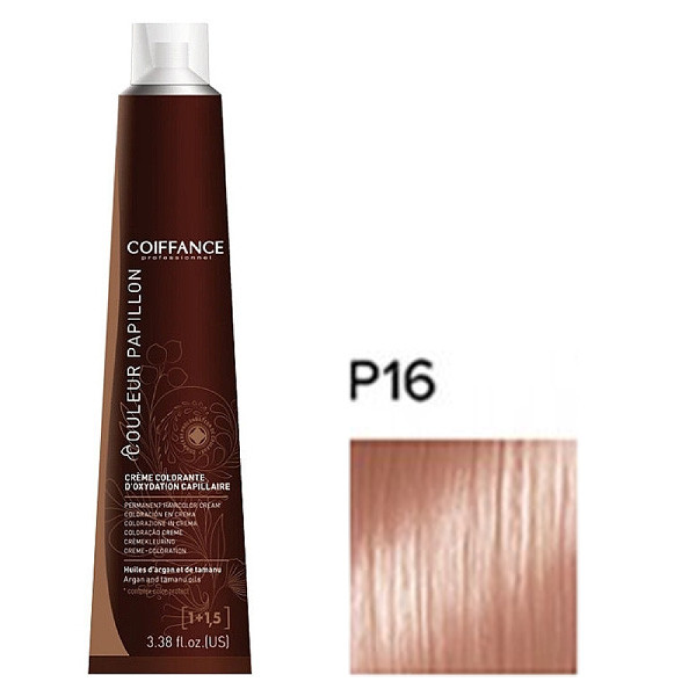 Coiffance Couleur Papillon Color Cream Стійка крем-фарба для волосся_P16 червоно-попелястий ультратонер 100 мл