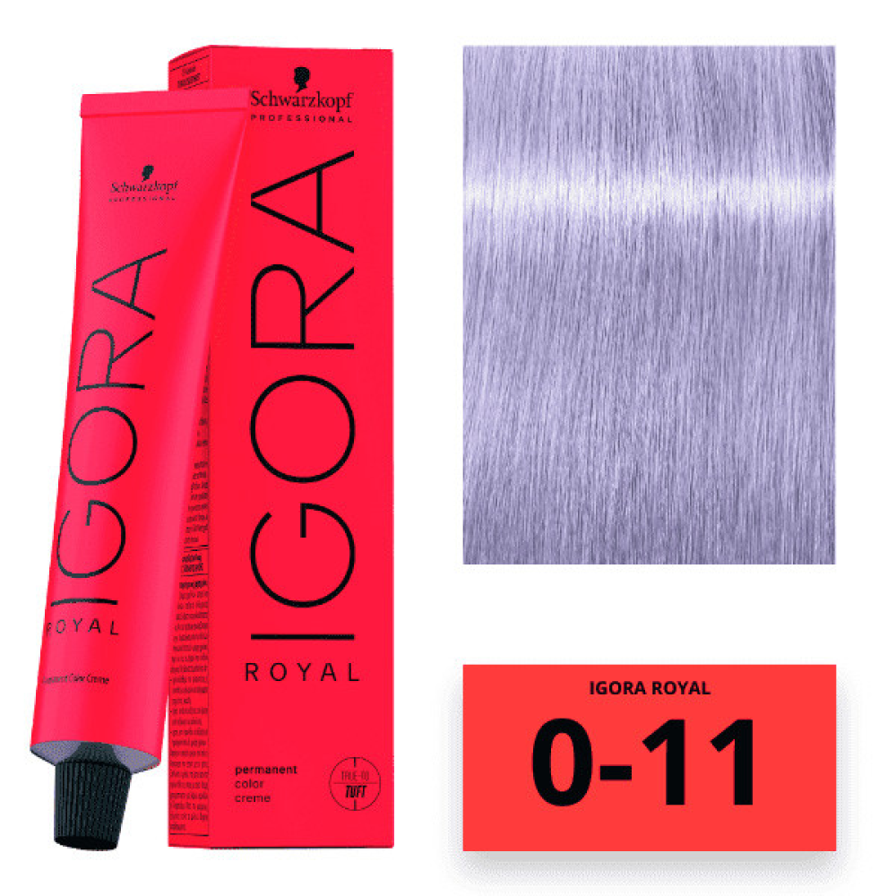 Schwarzkopf Igora Royal Color Перманентная крем-краска для волос 0-11 антижелтый концентрат 60мл