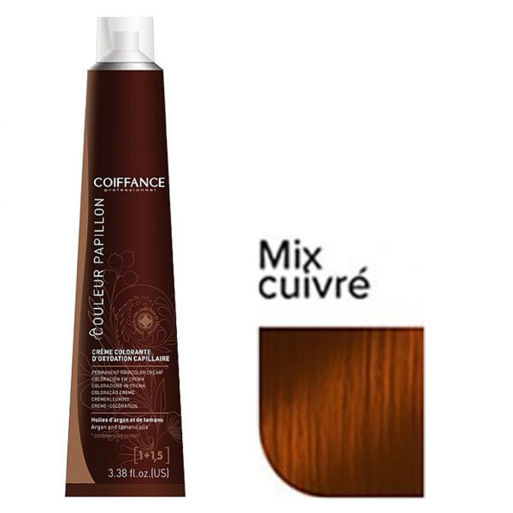 Coiffance Couleur Papillon Color Cream Стійка крем-фарба для волосся_Mix Cuivre (Mix Cooper) мідний 100 мл