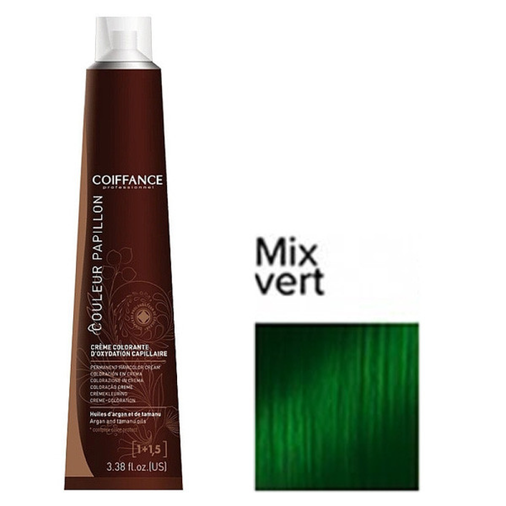 Coiffance Couleur Papillon Color Cream Стійка крем-фарба для волосся_Mix Vert (Mix Green) зелений 100 мл