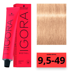 Schwarzkopf Igora Royal Color Перманентна крем-фарба для волосся_9,5-49 пастельний блондин бежевий фіолетовий