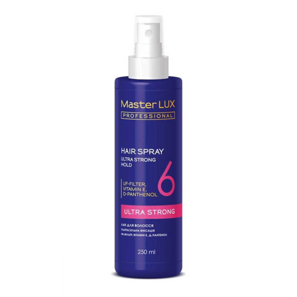 Master LUX Hair Spray Ultra Strong Hold (6) Жидкий лак для волос ультрасильная фиксация 250мл