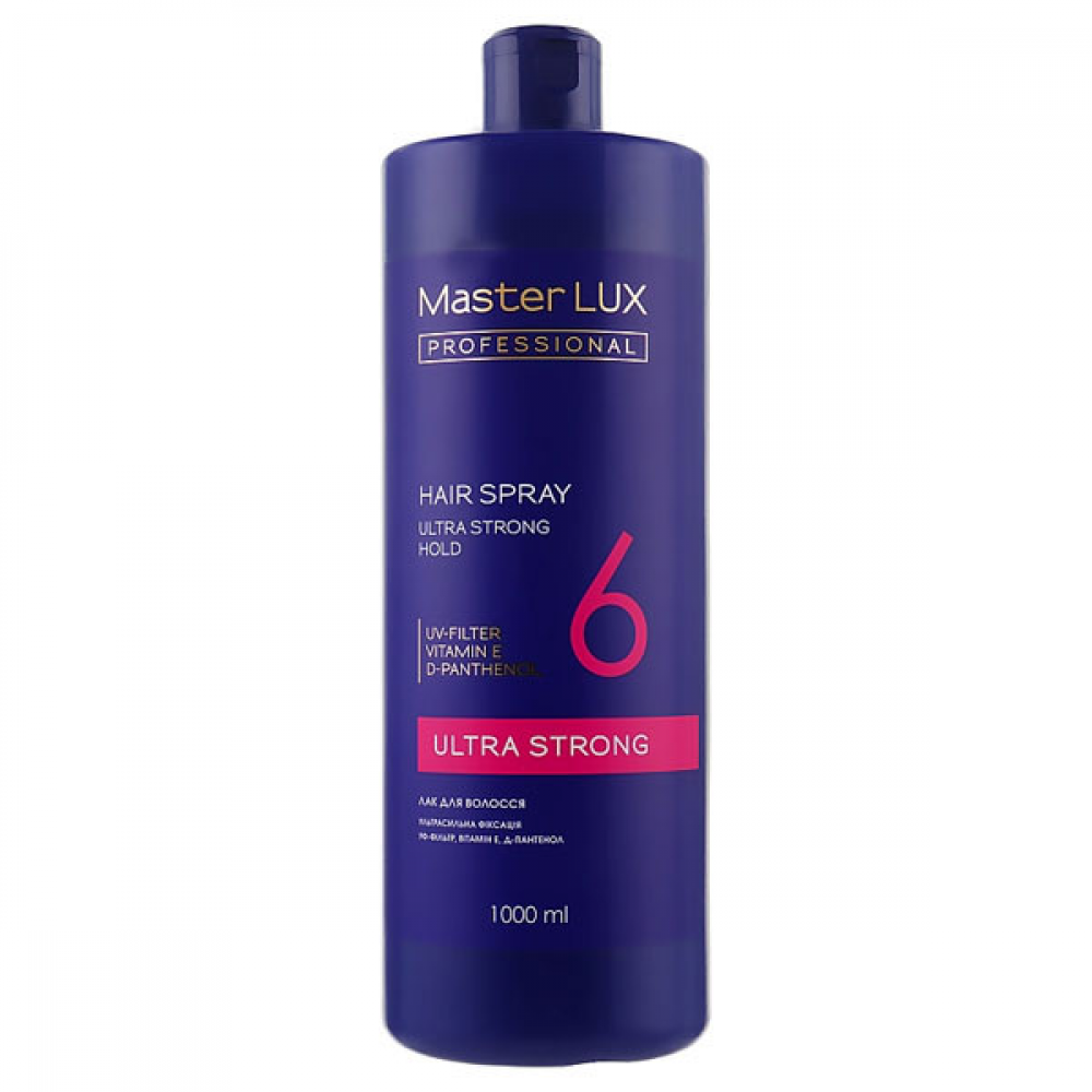 Master LUX Hair Spray Ultra Strong Hold (6) Жидкий лак для волос ультрасильная фиксация 1000мл