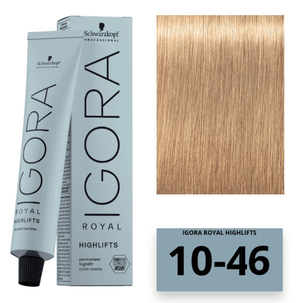 Schwarzkopf Igora Royal Color Highlifts Перманентна крем-фарба_10-46 ультра блондин бежевий шоколадний 60 мл