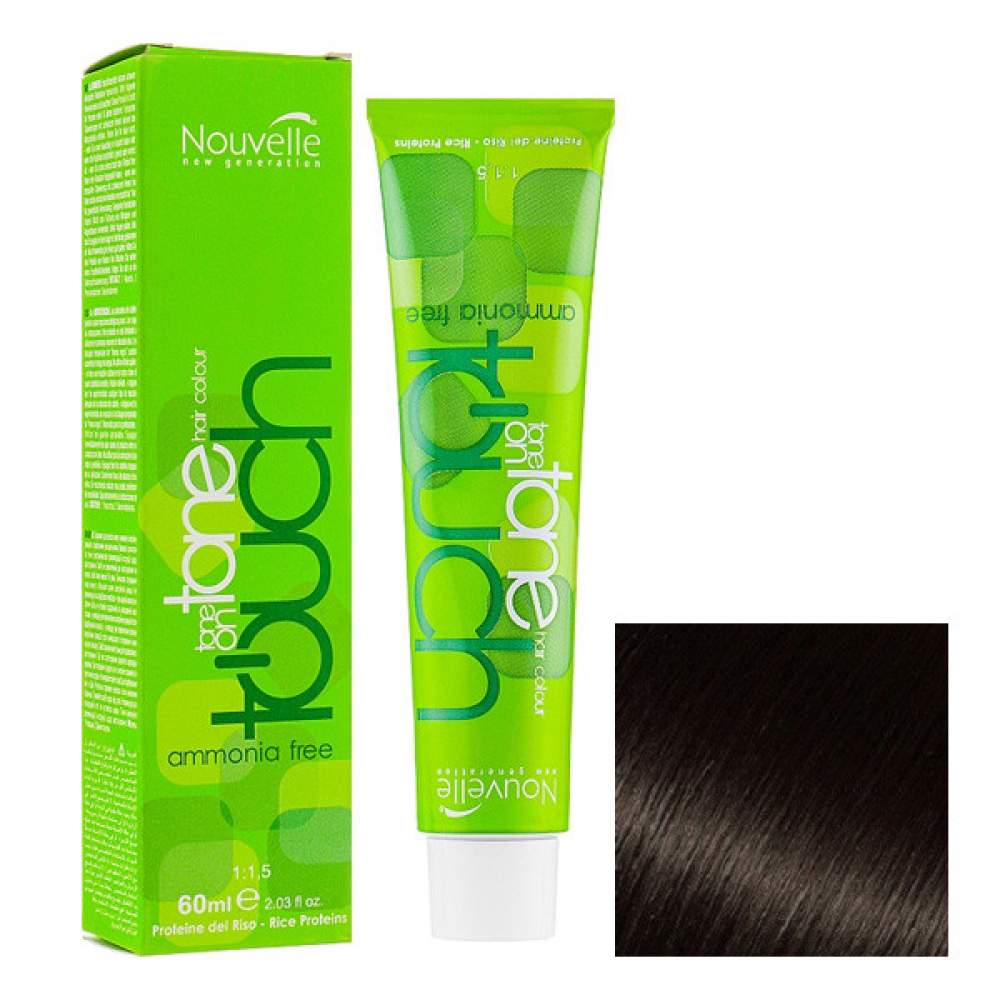 Nouvelle Touch Hair Color Краска безаммиачная для волос 4.3 кофейный 60мл