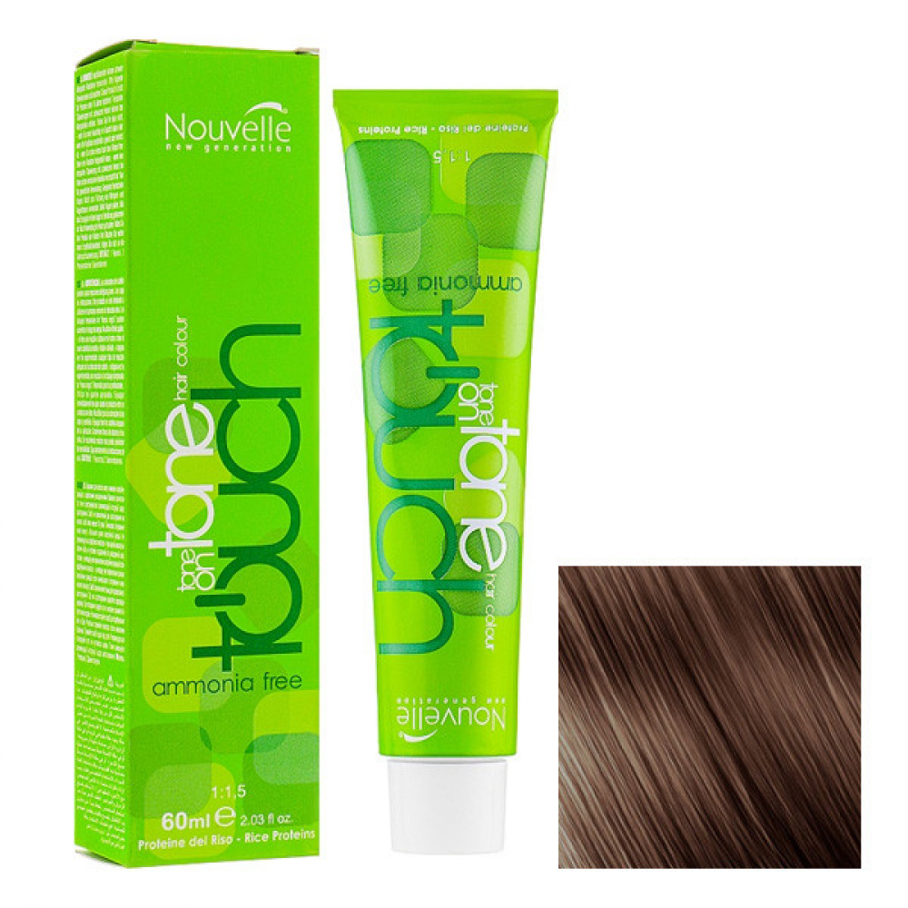 Nouvelle Touch Hair Color Фарба безамміачна для волосся_6.3 капучино 60 мл