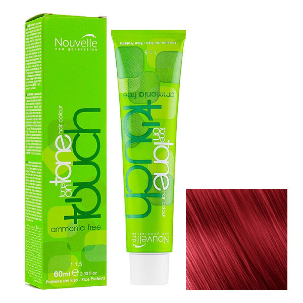 Nouvelle Touch Hair Color Краска безаммиачная для волос 7.66 огненно-красный 60мл