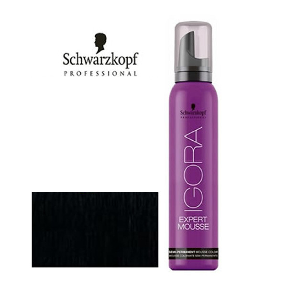 Schwarzkopf Igora Expert Mousse Семиперманентный оттеночный мусс 3-0 темно-коричневый натуральный 100мл