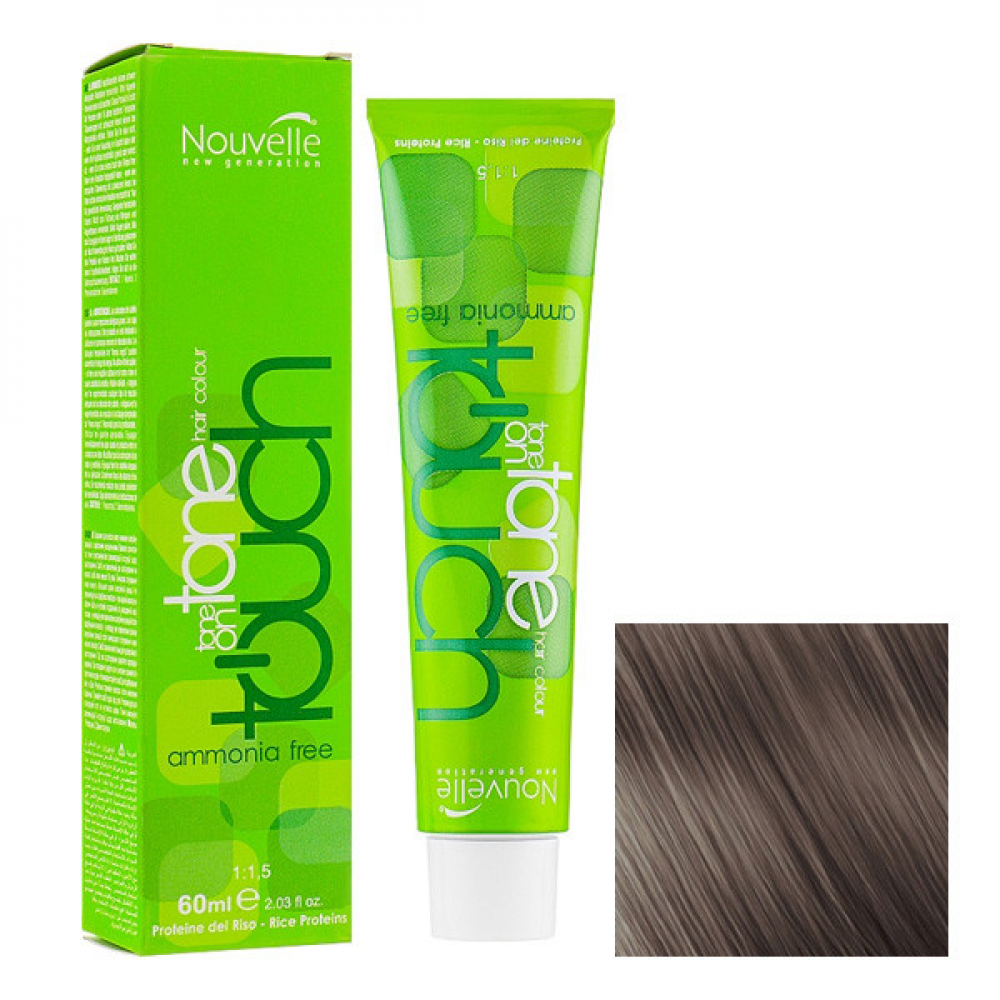 Nouvelle Touch Hair Color Фарба безамміачна для волосся_6.1 димчастий 60 мл