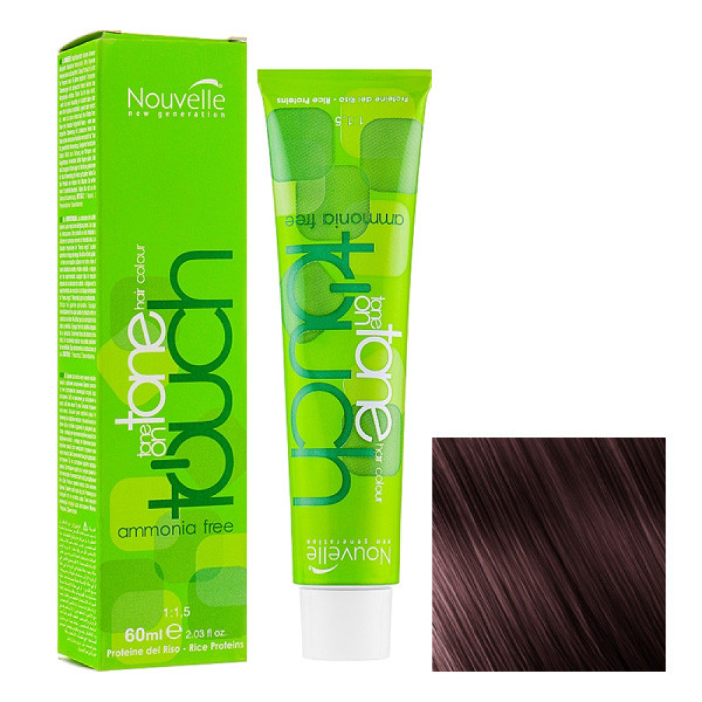 Nouvelle Touch Hair Color Краска безаммиачная для волос 4.62 алый 60мл