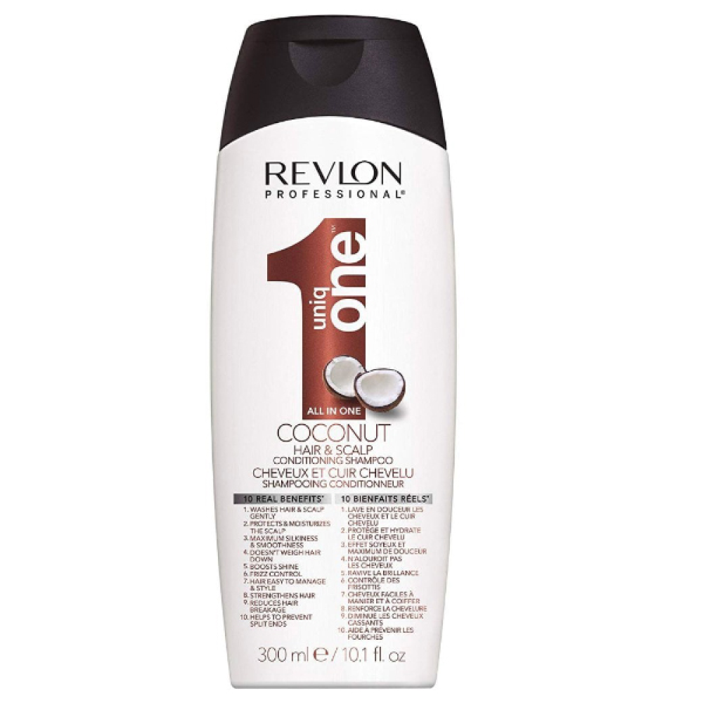 Revlon Uniq One Coconut Hair & Scalp Conditioning Shampoo_Шампунь-кондиционер с ароматом кокоса 300мл