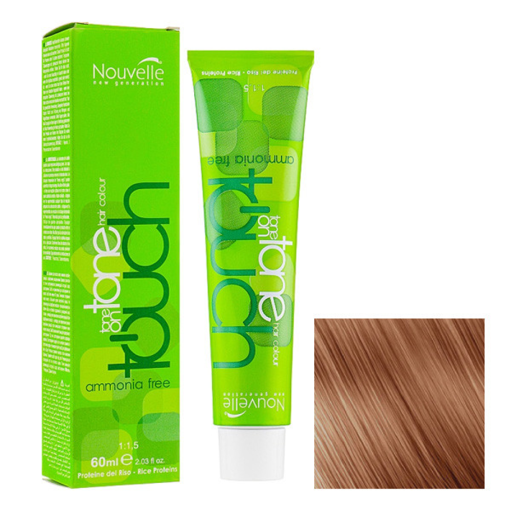 Nouvelle Touch Hair Color Фарба безамміачна для волосся_8.4 шафрановий 60 мл