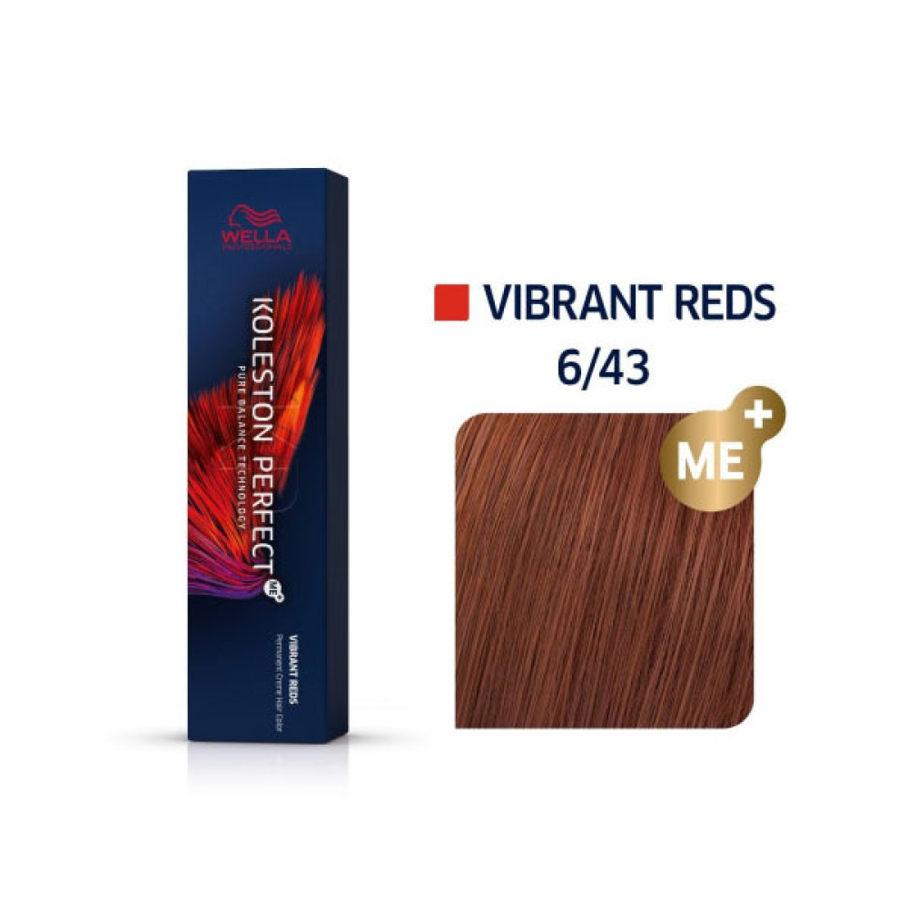 Wella Koleston Perfect Стійка крем-фарба для волосся_6/43 темно-русявий червоне золото 60мл