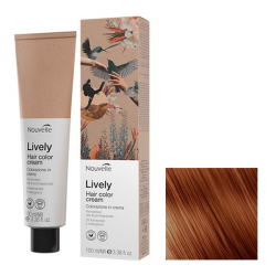 Nouvelle Lively Hair Color Стойка краска для волос без аммиака 7.4 медный блонд 100мл