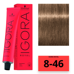 Schwarzkopf Igora Royal Color Перманентна крем-фарба для волосся_8-46 світло-русявий бежевий шоколадний 60 мл