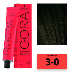 Schwarzkopf Igora Royal Color Перманентна крем-фарба для волосся_3-0 темно-коричневий натуральний 60 мл