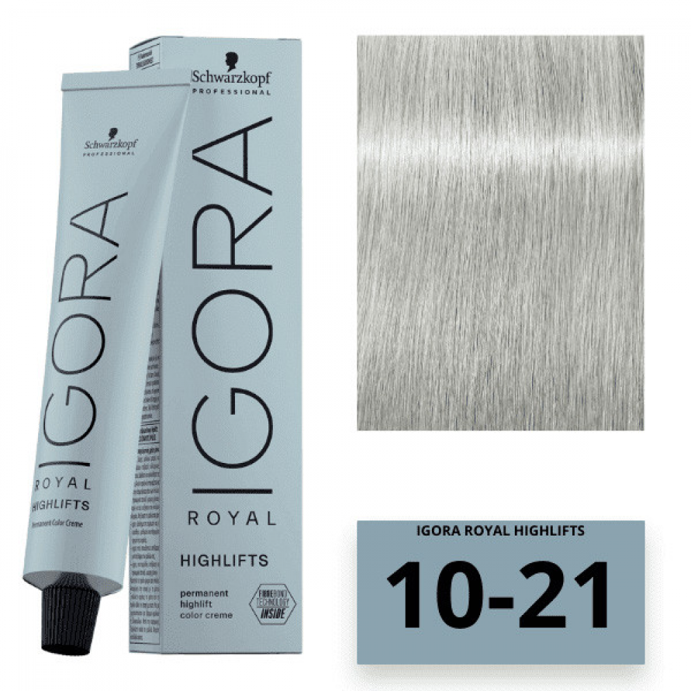 Schwarzkopf Igora Royal Color Highlifts Перманентная крем-краска 10-21 ультра блондин пепельный сандрэ 60мл