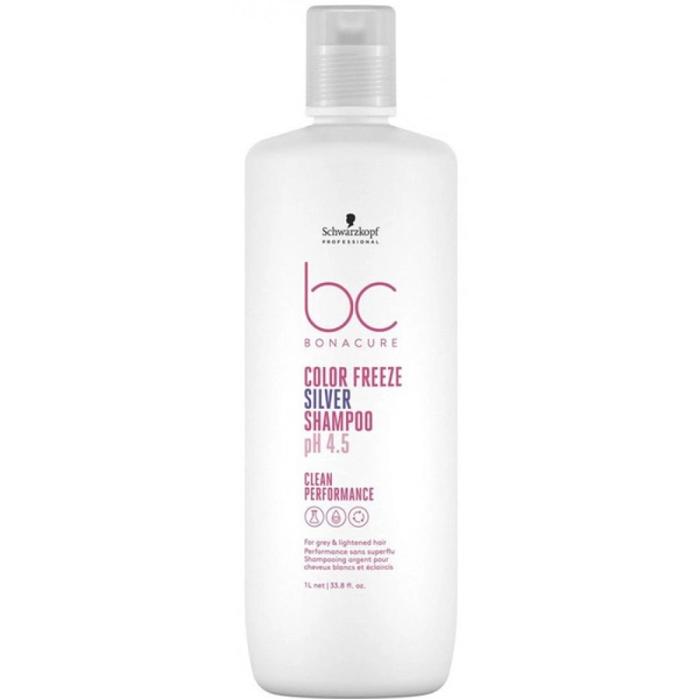 Schwarzkopf Bonacure Color Freeze Silver Shampoo_Шампунь для нейтрализации желтизны волос 1000мл