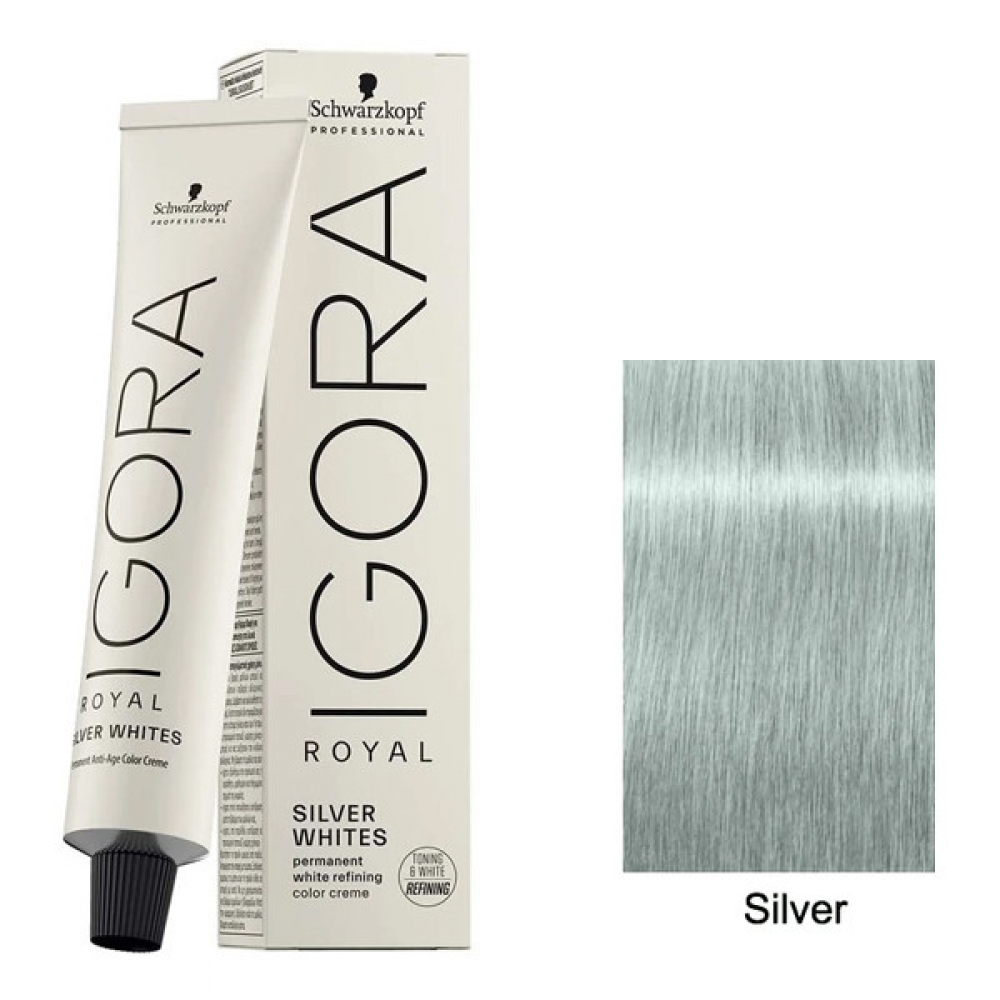 Schwarzkopf Igora Royal Absolutes Стійка крем-фарба для натурального сивого волосся_Silver 60 мл