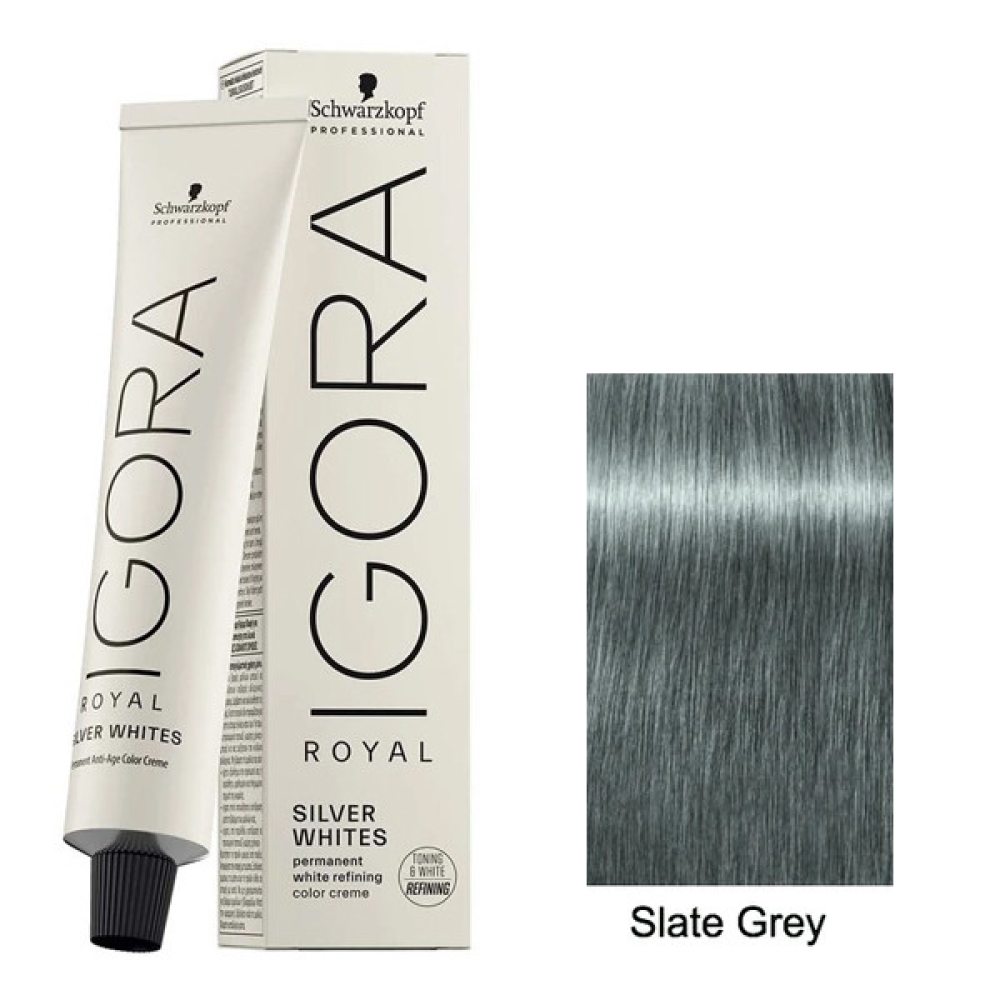 Schwarzkopf Igora Royal Absolutes Стойкая крем-краска для натуральных седых волос Slate Grey 60мл