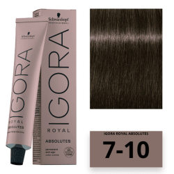 Schwarzkopf Igora Royal Absolutes Стойкая крем-краска 7-10 средне-русый сандрэ натуральный 60мл