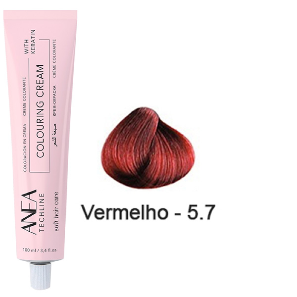 Anea Colouting Cream Стійка крем-фарба для волосся_5.7 вишнево-червоний 100мл