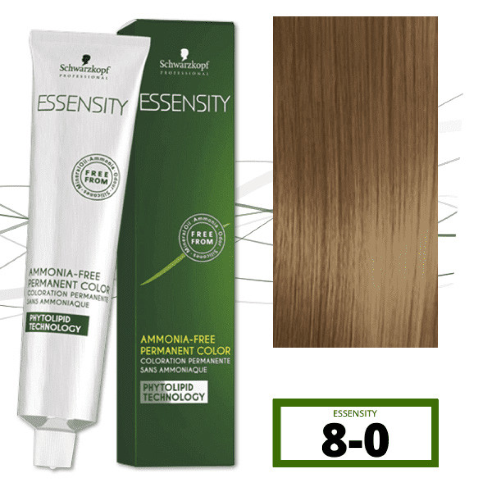 Schwarzkopf Essensity Permanent Color Стійка крем-фарба без аміаку_8-0 світло-русявий натуральний 60 мл