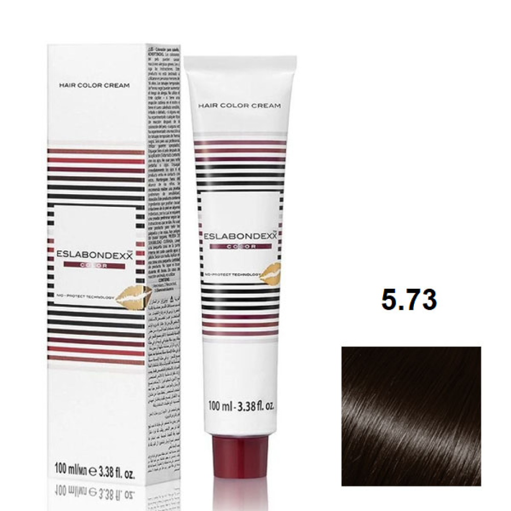 Eslabondexx Color Стойкая крем-краска для волос_5.73 светлый каштан коричневый золотисты 100мл