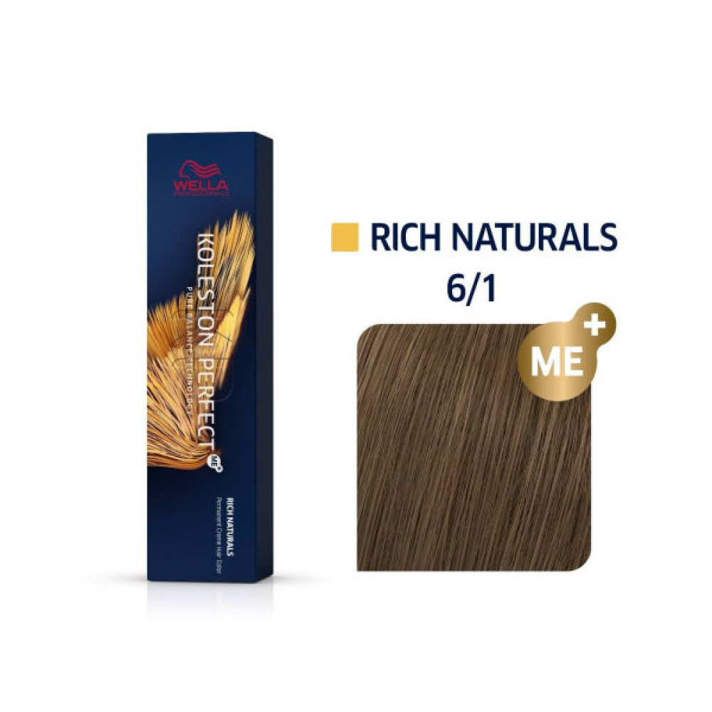 Wella Koleston Perfect Стійка крем-фарба для волосся_6/1 темно-русявий попелястий 60мл