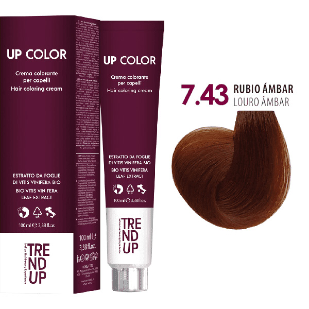 Trend Up Color Крем-краска для волос_7.43 янтарный блонд 100мл