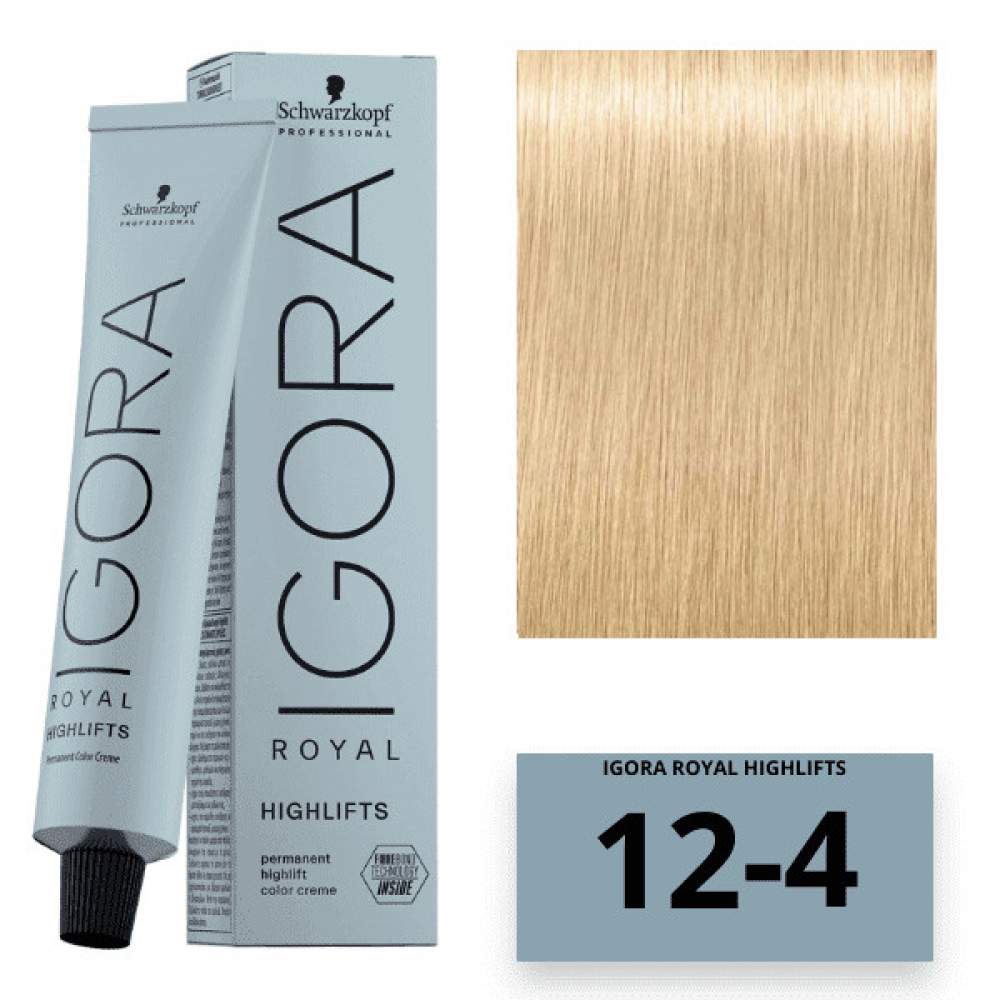 Schwarzkopf Igora Royal Color Highlifts Перманентна крем-фарба_12-4 спеціальний блондин бежевий 60 мл