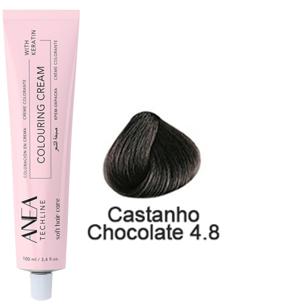 Anea Colouting Cream Стойкая крем-краска для волос_4.8 темный шоколад 100мл