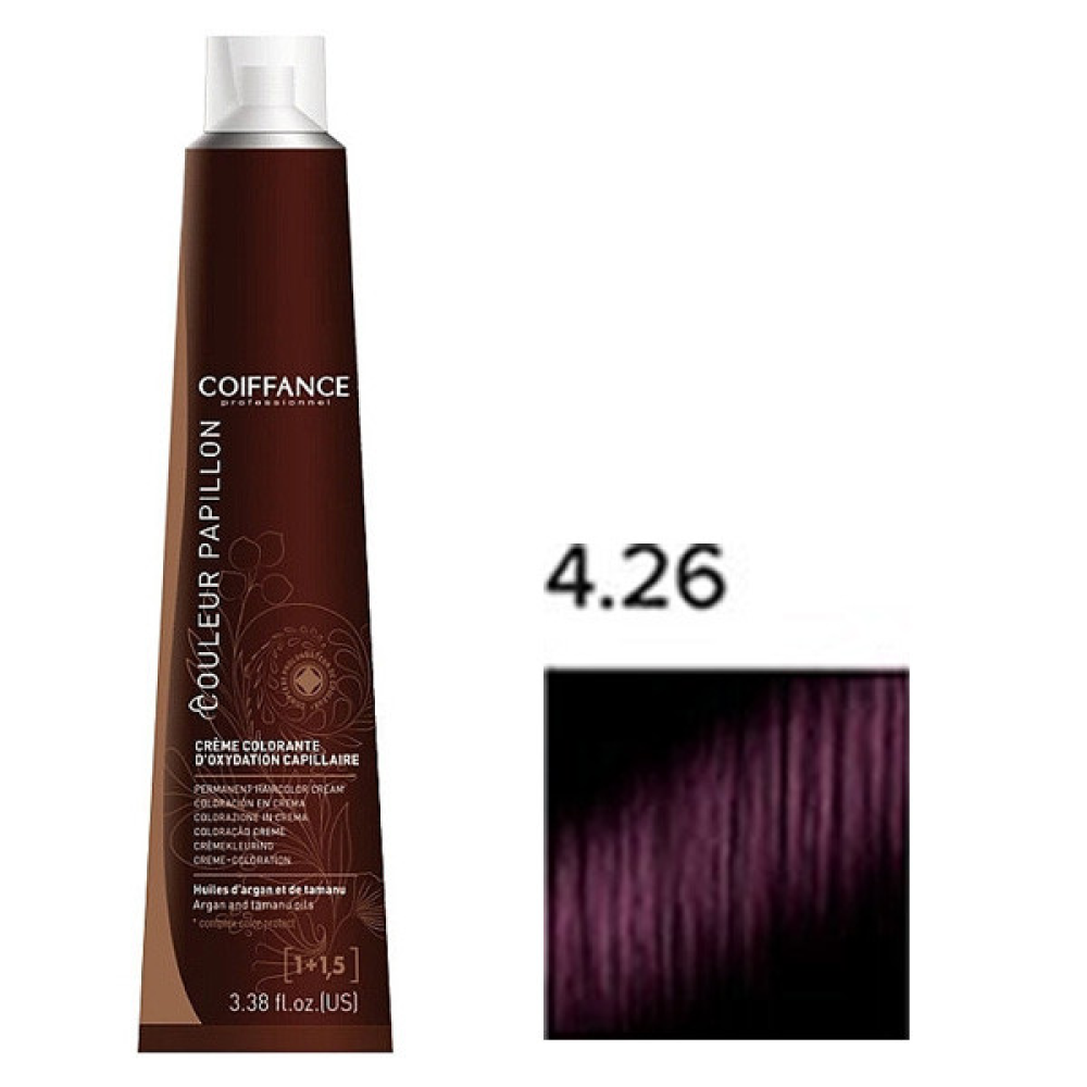 Coiffance Couleur Papillon Color Cream Стойкая крем-краска для волос 4.26 радужный красно-коричневый 100мл