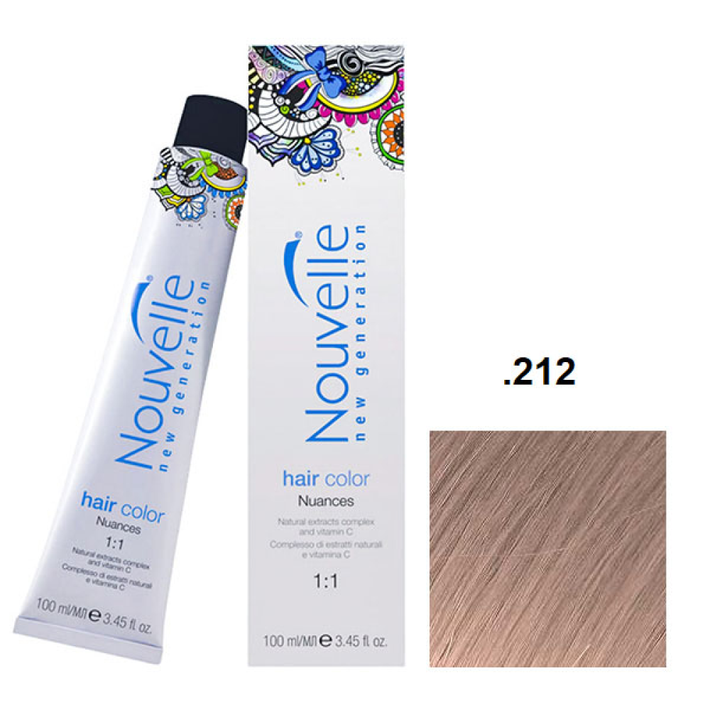 Nouvelle Hair Color Стойкая крем-краска для волос_METALLUM.212 Innocent Violet 100мл