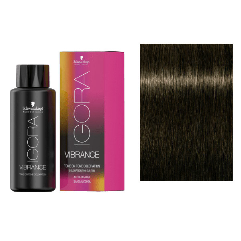 Schwarzkopf Igora Vibrance Деміперманентна фарба для волосся_5-4 світло-коричневий бежевий 60 мл