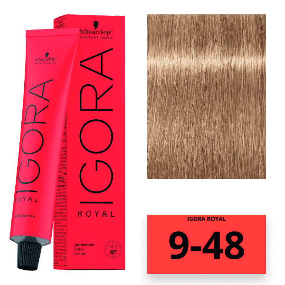 Schwarzkopf Igora Royal Color Перманентна крем-фарба для волосся_9-48 блондин червоний бежевий 60 мл