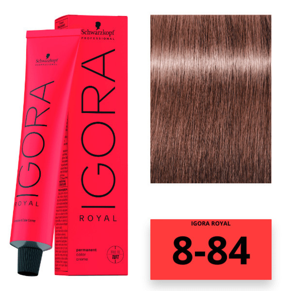 Schwarzkopf Igora Royal Color Перманентная крем-краска для волос 8-84 светло-русый красный бежевый 60мл